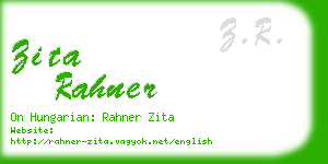 zita rahner business card